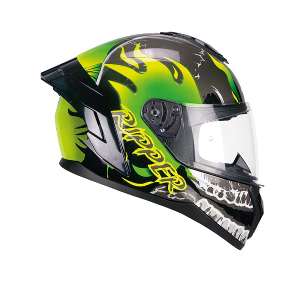 fluorescent green motorcycle helmet CGM 330R RIOT RIPPER Full Face Helmet Black Green Fluorescent Yellow – SECURTEX MOTOR S.L (t/a MaximoMoto)