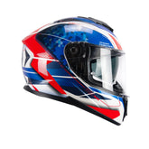 CGM 360S KAD RACE Integral Turismo Moto Casco Azul Rojo