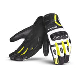 BELA - Guante Piel Air Flow Negro/Blanco/Amarillo Fluor – Maximomoto ES