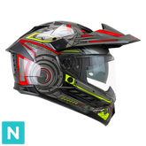 CGM 366R DUAL TECH CASCO ENDURO NEGRO ROJO AMARILLO FLUOR – Maximomoto ES