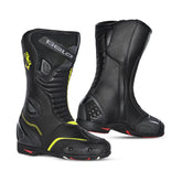 BELA STRIP BOTAS DE MOTO DE TOURING PIEL NEGRO AMARILLO FLOUR – Maximomoto ES