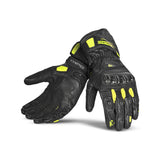 BELA - Luva de couro Venom RS Racing Man preta/amarelo fluor – Maximomoto ES