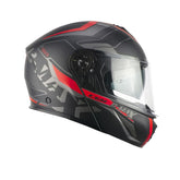 CGM 569G C-MAX CITY Modular Casco Motociclismo Nero Rosso opaco