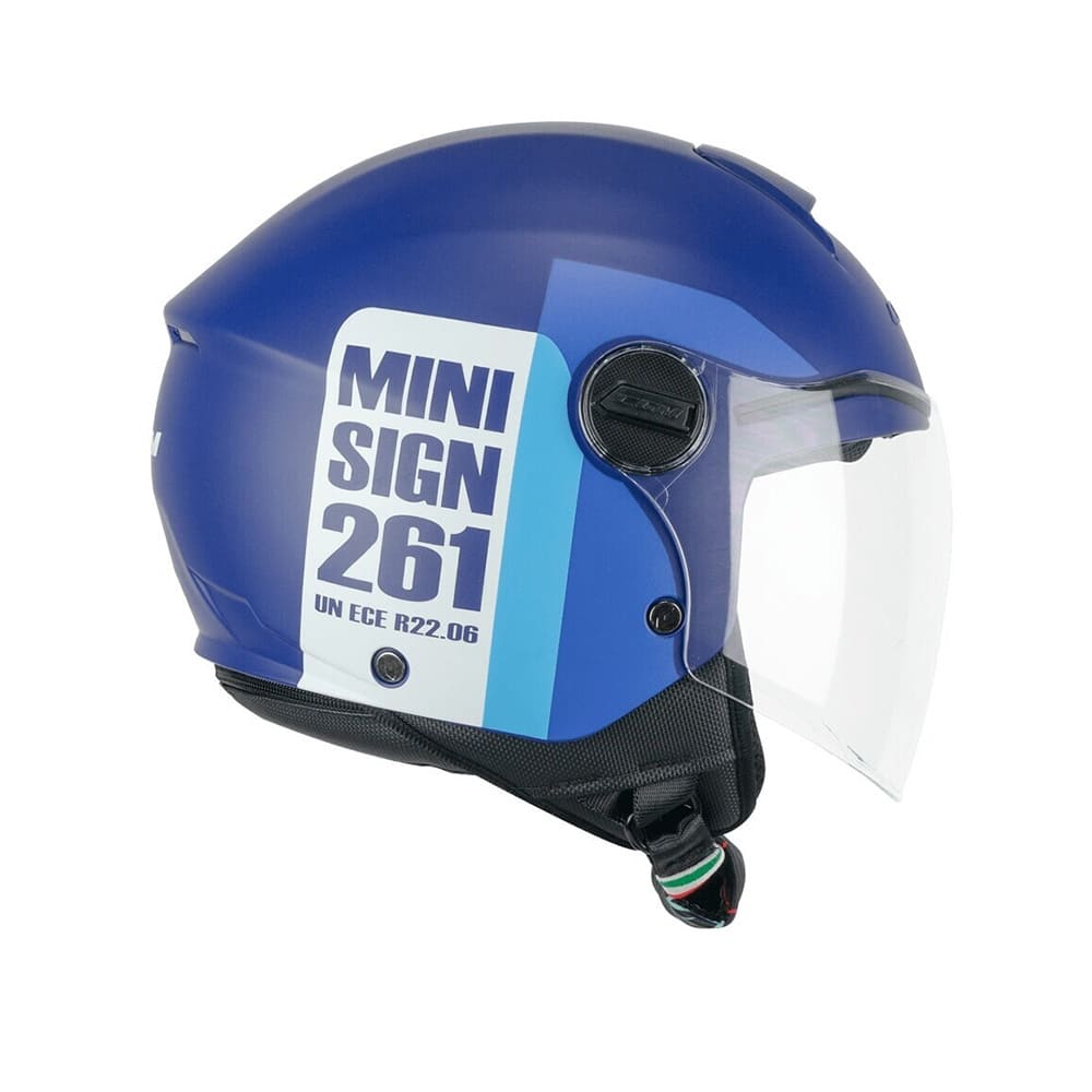 mini fahrradhelm CGM 261X MINI SIGN Jethelm, Matthimmelblau – SECURTEX MOTOR S.L (t/a MaximoMoto)