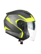 CGM 136S DNA APACHE JET CASCO MOTO GRAFITE GIALLO FLUO OPACO - CASCO