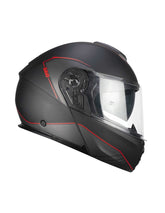 CGM 560G MAD RIDE TURISMO CASCO MODULAR NEGRO ROJO MATE - CASCO