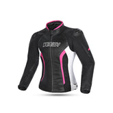 R-TECH - Chaqueta Piel Tom Rider Lady Negro/Rosa