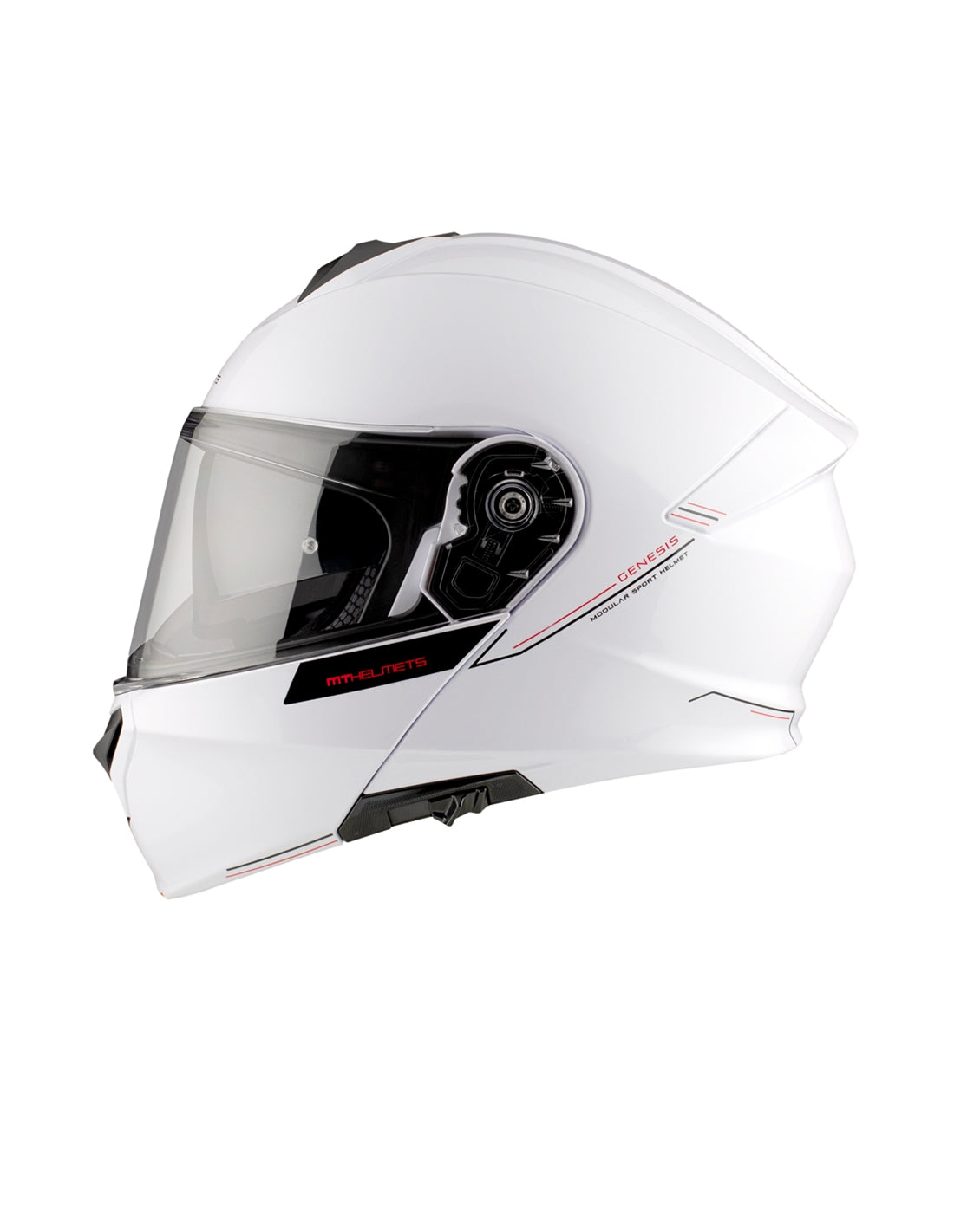 MT GENESIS SV SOLID MODULAR MOTORCYCLE HELMET A0 GLOSS WHITE – SECURTEX MOTOR S.L (t/a MaximoMoto)