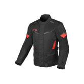 Veste de moto imperméable pour homme MACNA Vauture, textile, noir et rouge – Maximomoto ES