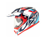KAPPA KV30 EVO Moto Aventura Casco White Azul Rojo - CASCO