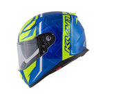 Capacete integral para moto KAPPA KV41 Dallas Scraps, azul e amarelo. – Maximomoto ES