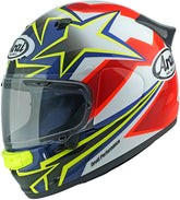 ARAI QUANTIC STAR & STRIPES CASCO INTEGRAL ROJO BLANCO AZUL AMARILLO FLUOR – Maximomoto ES