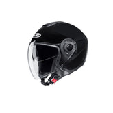 HJC i40N UNI Urban Equitación De Moto Jet Casco Negro Metalico