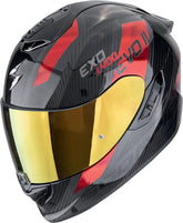SCORPION FULL FACE HELMET EXO-1400 EVO II CARBON AIR PLATED BLACK RED – Maximomoto ES