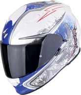 SCORPION FULL FACE HELMETS EXO-491 RUN WHITE BLUE – Maximomoto ES