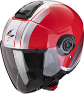 SCORPION EXO-CITY II VEL Open Jet Helmet Red White – Maximomoto ES