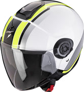 SCORPION EXO-CITY II VEL Abierto Jet Casco Blanco Amazillo neon - CASCO