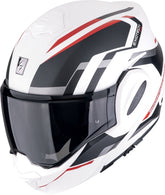 SCORPION EXO Tech Evo Furio Modular Helmet Matte White Black Red – Maximomoto ES