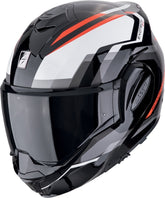 SCORPION EXO Tech Evo Furio Motorcycle Modular Helmet Black Red – Maximomoto ES