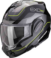 SCORPION Exo-Tech Evo Pro Commuta Modular Helmet Black Silver Yellow – Maximomoto ES