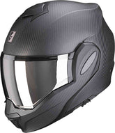 SCORPION Exo-Tech Evo De Carbono Sólido Casco Modular Negro Mate - CASCO
