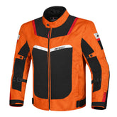 R-TECH SPIRAL MESH HERREN MOTORRADJACKE TEXTIL SCHWARZ ORANGE – Maximomoto ES