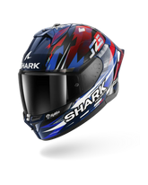 SHARK SKWAL CUP REPLICA ZARCO GP DE FRANCE Azul Chrome Rojo Casco De Moto