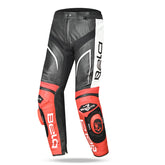 BELA X RACE PANTALON DE HOMBRE PIEL NEGRO BLANCO ROJO