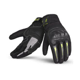 BELA - Guante Textil Drift Negro/Amarillo Fluor – Maximomoto ES