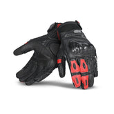BELA ROCKET GUANTES CORTOS HOMBRE PIEL NEGRO ROJO – Maximomoto ES
