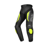 PANTALONI DA MOTO IN PELLE DA UOMO BELA ROCKET NERO GIALLO FARINA – Maximomoto ES