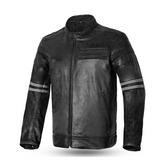BELA ROYAL RIDER HOMBRE PIEL VINTAGE CHAQUETA NEGRO GRIS – Maximomoto ES