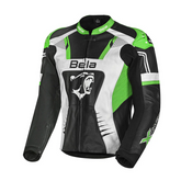 BELA X RACE CHAQUETA DE MOTO HOMBRE PIEL NEGRO BLANCO VERDE – Maximomoto ES