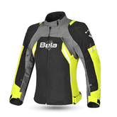 BELA ELANUR CHAQUETA DE MOTOCICLETA MUJER NEGRO ANTRACITA AMARILLO – Maximomoto ES