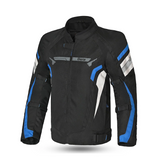 BELA HIGHLAND MEN'S MOTORCYCLE JACKET BLACK BLUE – Maximomoto ES