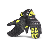 BELA ROCKET GUANTES LARGOS HOMBRE PIEL NEGRO AMARILLO FLOUR – Maximomoto ES