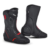 BELA STRIP BOTAS DE MOTO DE TOURING PIEL NEGRO ROJO – Maximomoto ES