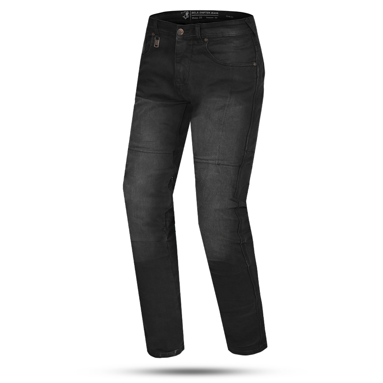 BELA DRIFTER PANTALON DE HOMBRE DENIM JEANS 32L NEGRO SPRAY