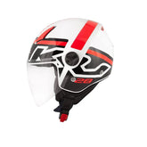 Casque moto ouvert KAPPA KV28R Blanc Noir Rouge – Maximomoto ES