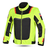 R-TECH SPIRAL MESH CHAQUETA DE MOTO DE HOMBRE TEXTIL AMARILLO FLOUR NEGRO ROJO