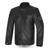BELA STARK CHAQUETAS DE CUERO DE MOTOCICLETA HOMBRE NEGRO GRIS – Maximomoto ES