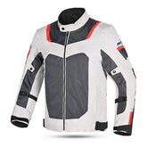 R-TECH SPIRAL MESH CHAQUETA DE MOTO DE HOMBRE TEXTIL HIELO NEGRO ROJO