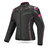 R-TECH Chaqueta Textil Knight Rider (Short) Negro/Fuschia - CHAQUETA