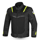 R-TECH SPIRAL MESH CHAQUETA DE MOTO DE HOMBRE TEXTIL NEGRO AMARILLO