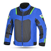 R-TECH SPIRAL MESH CHAQUETA DE MOTO DE HOMBRE TEXTIL AZUL GRIS VERDE