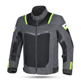 R-TECH SPIRAL MESH CHAQUETA DE MOTO DE HOMBRE TEXTIL GRIS OSCURO NEGRO VERDE