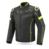 R-TECH Chaqueta Textil Knight Rider (Short) Negro/Antracita/Amarillo - CHAQUETA