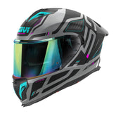 GIVI CASCO FULL ABS 503QUASAR GRIS MATENEGROTURQUESA T54