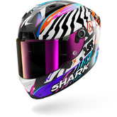 SHARK AERON SPEED-FANCY Carbon Blanco Naranja Casco De Moto