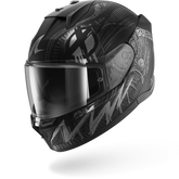 SHARK D-SKWAL 3 SHIEVER Mat NEGRO Anthra Plata Casco De Moto
